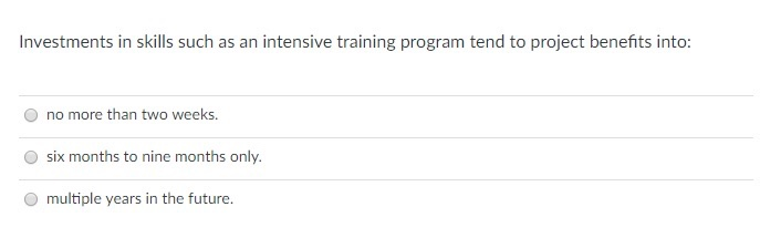 While an employee is in training and not