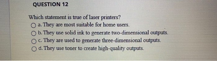 QUESTION 10 Which of the following is considered