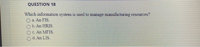 QUESTION 10 Which of the following is considered