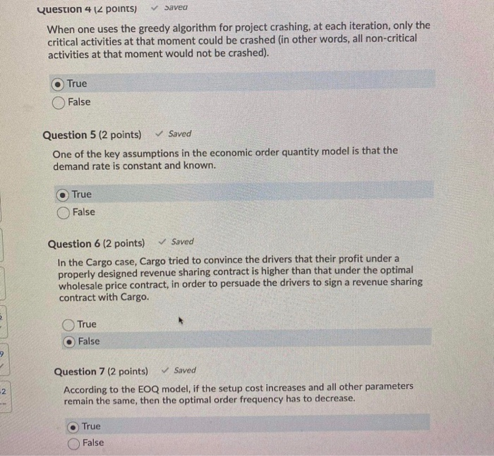 42 Question 4 (2 points) Saved When one uses the