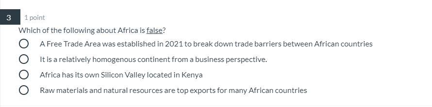 1 1 point Following a trade dispute with Germany