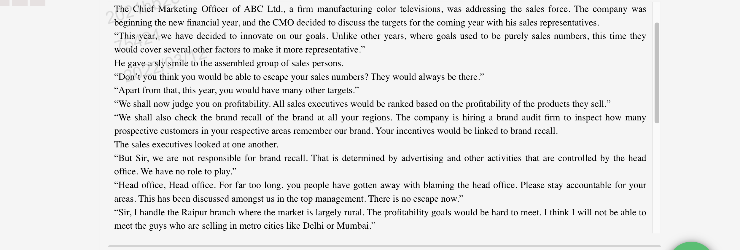 Are you not taking a salary? Is the guy in Delhi