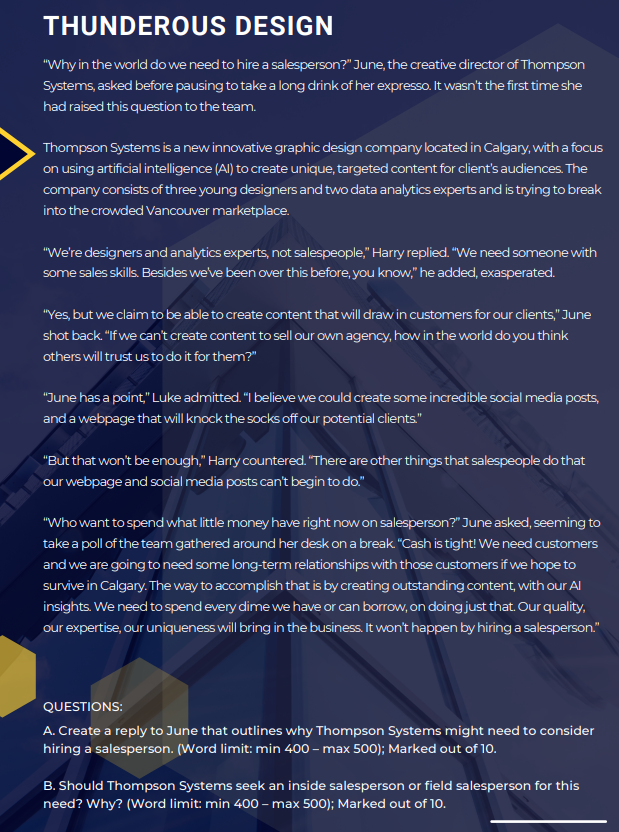 THUNDEROUS DESIGN "Why in the world do we need to