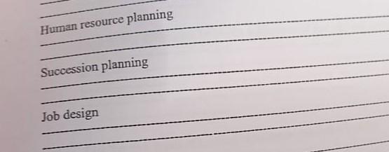 11. Define the following Management Human