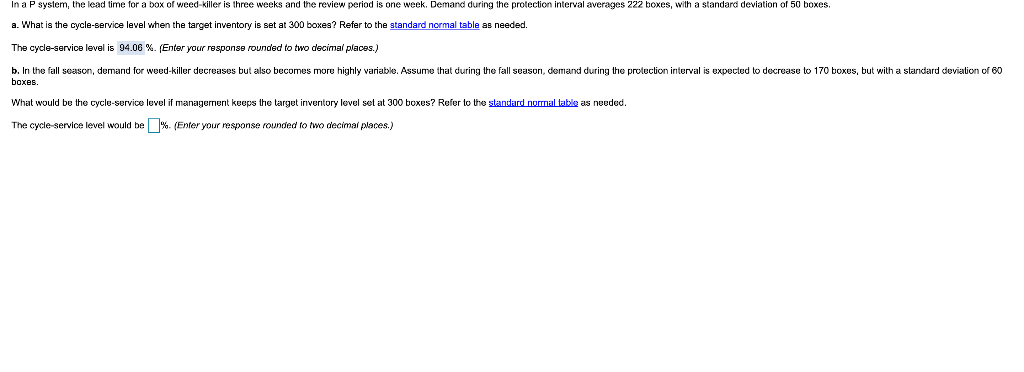 In a P system, the lead time for a box of