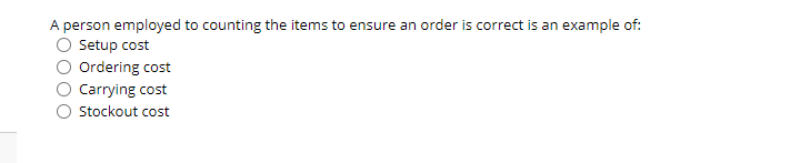 Please answer all 4 parts Inventory Holding Costs