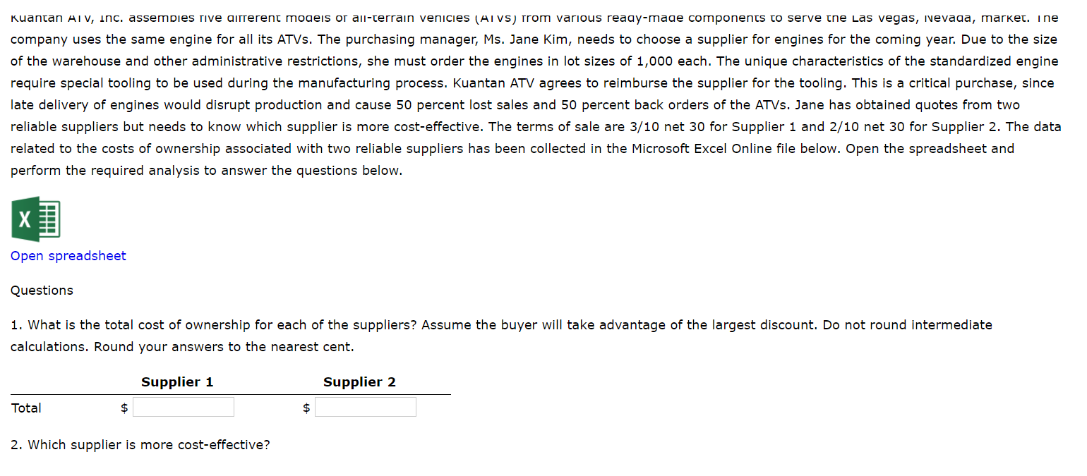 Kuantan ATV, Inc. assembles five different models