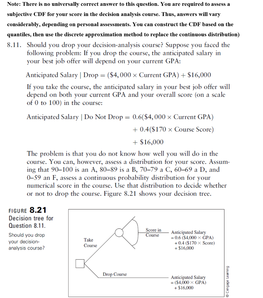 Note: There is no universally correct answer to