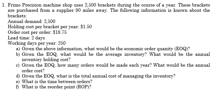 Please show full steps in excel with formulas, I