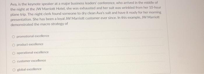 Ava, is the keynote speaker at a major business