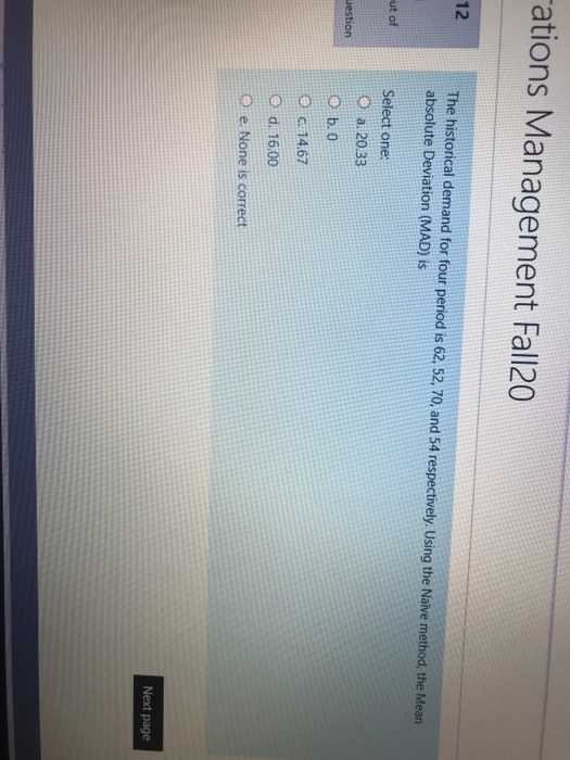 rations Management Fall20 12 The historical