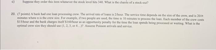 c) Suppose they order this item whenever the