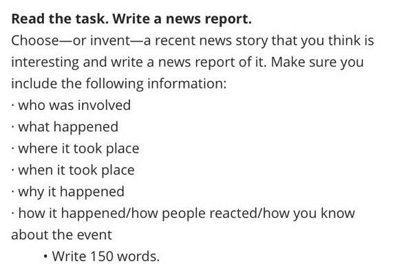 a simple news report in 3 paragraphs. Read the