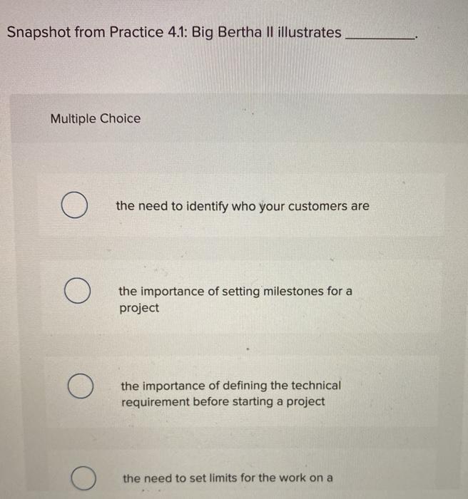 Snapshot from Practice 4.1: Big Bertha II
