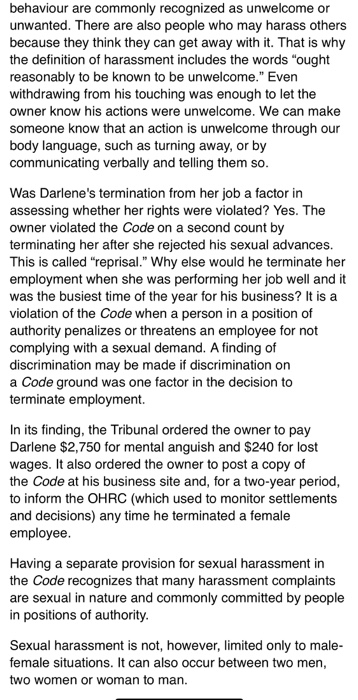 Case study 1: Darlene This scenario is based on