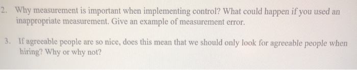 2. Why measurement is important when implementing