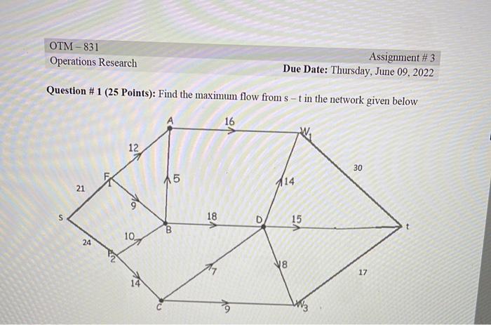 is it correct? OTM-831 Operations Research