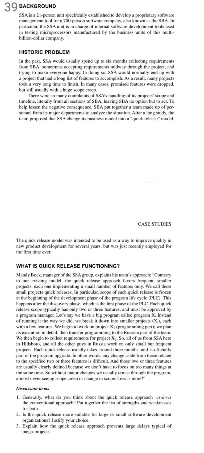 bj 39 BACKGROUND SSA is a 21-person unit