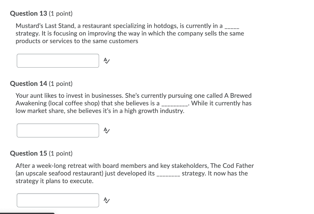 Question 13 (1 point) Mustard's Last Stand, a