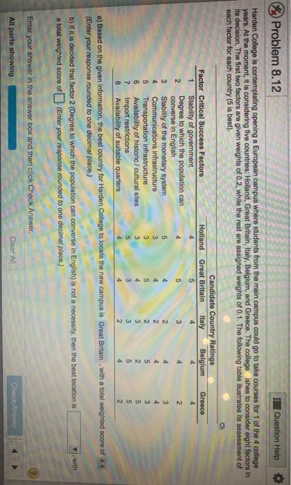 b) 5 4 2 Problem 8.12 Question Help Harden