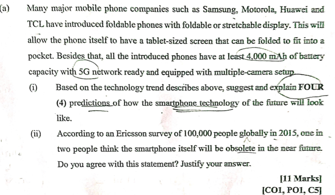 (a) Many major mobile phone companies such as