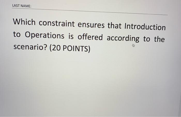 Semester Prep The department chair reviewed last