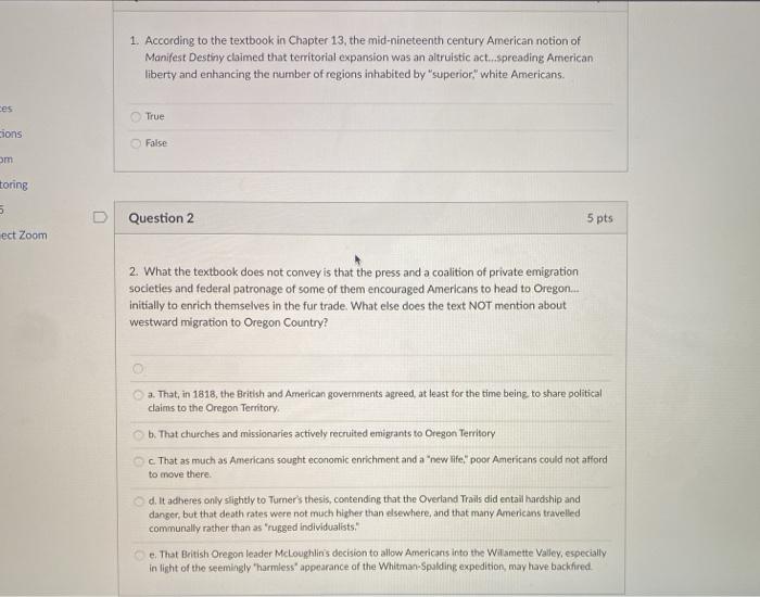 1. According to the textbook in Chapter 13, the