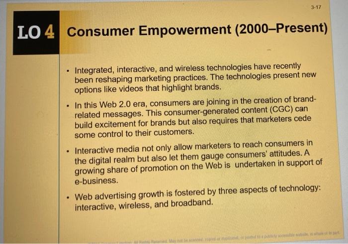 Question??? 3-17 LO 4 Consumer Empowerment