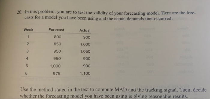 20. In this problem, you are to test the validity