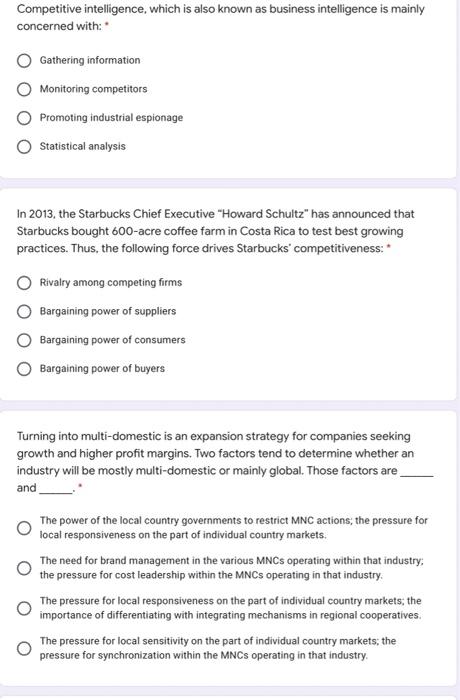 Competitive intelligence, which is also known as