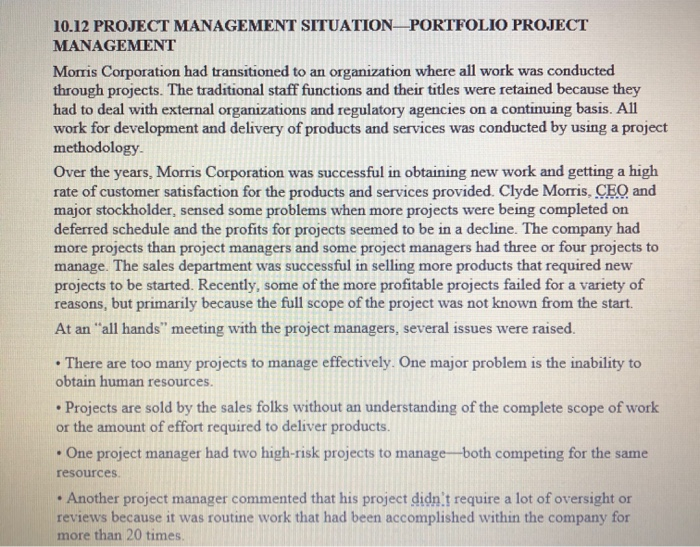 project & management 10.12 PROJECT MANAGEMENT