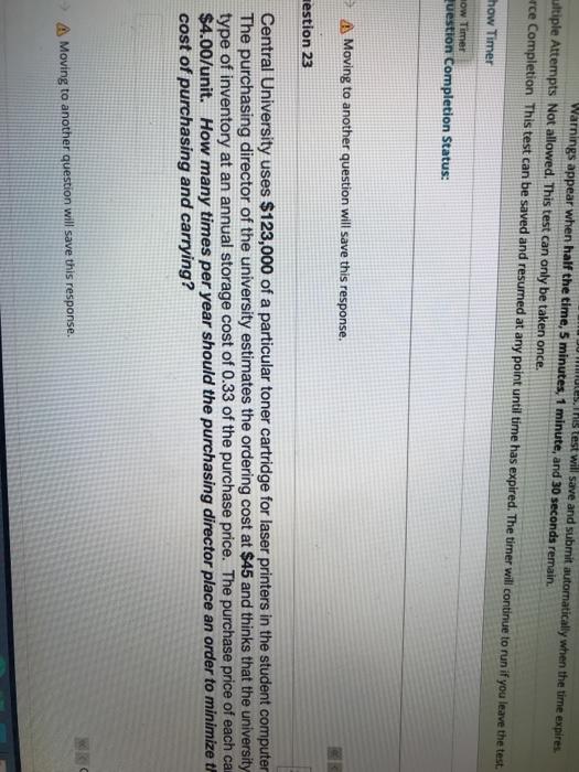 0 M OLES. In test will save and submit