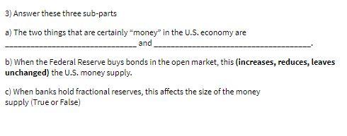 3) Answer these three sub-parts a) The two things