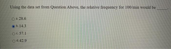 In the following data set the absolute frequency