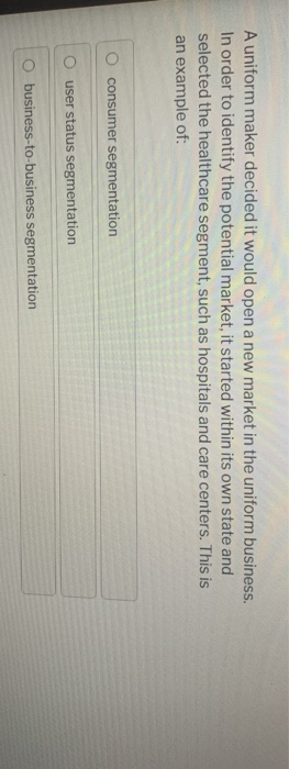 A uniform maker decided it would open a new