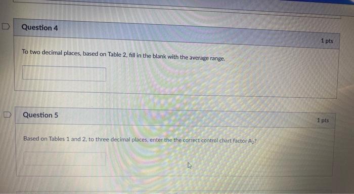 Table 1. Factors for Computing Control Chart