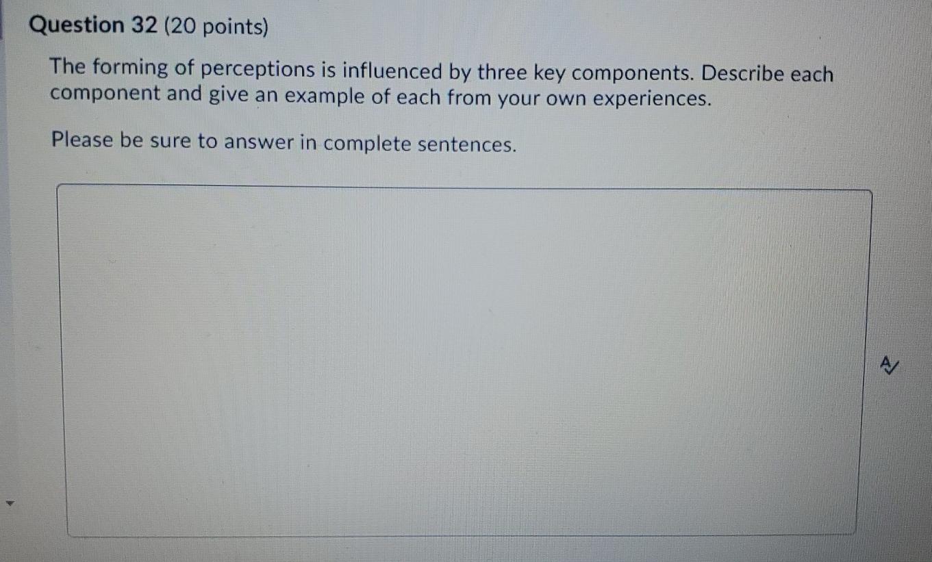 Question 32 (20 points) The forming of