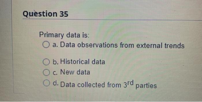 Question 34 Getting the right amount of products