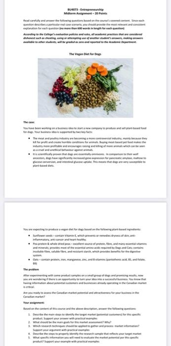 BU4073 - Entrepreneurship Midterm Assignment - 20