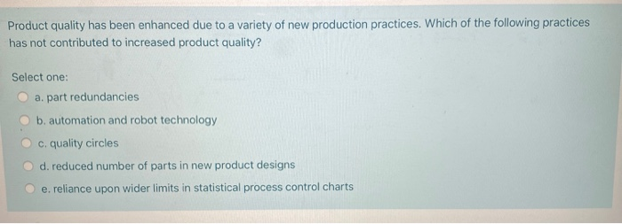 Product quality has been enhanced due to a