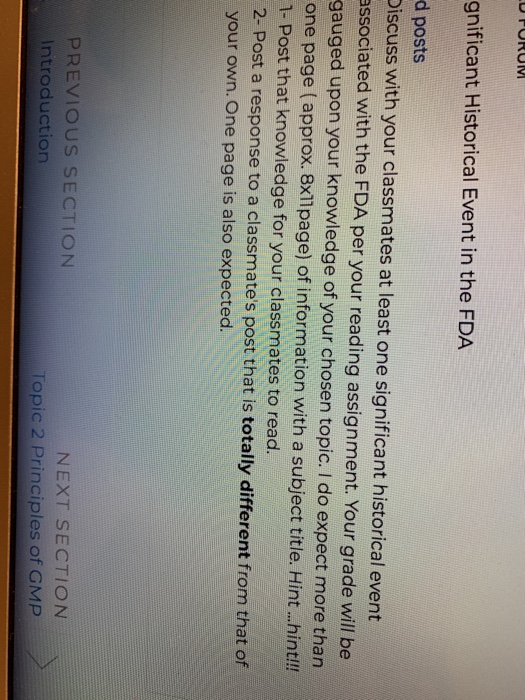 UPURUM gnificant Historical Event in the FDA d