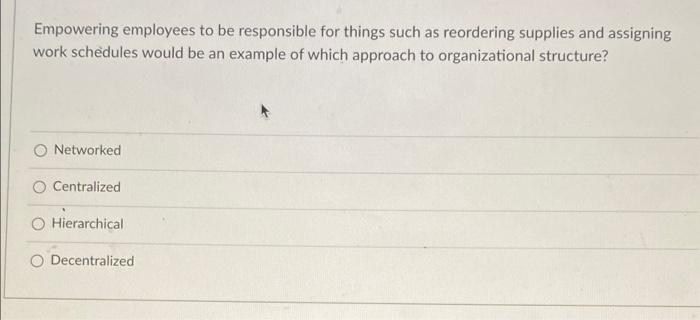 Empowering employees to be responsible for things