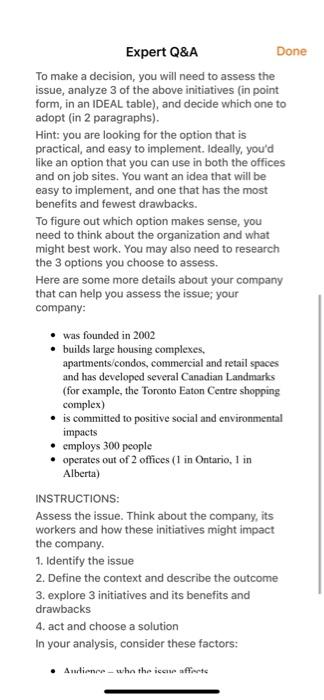 Expert Q&A Done SCENARIO: In many of the skilled