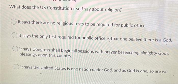 What does the US Constitution itself say about