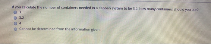 If you calculate the number of containers needed