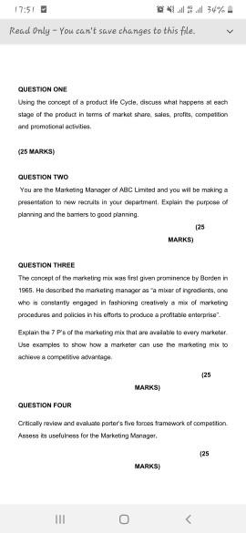 Using the concept of a product life Cycle,