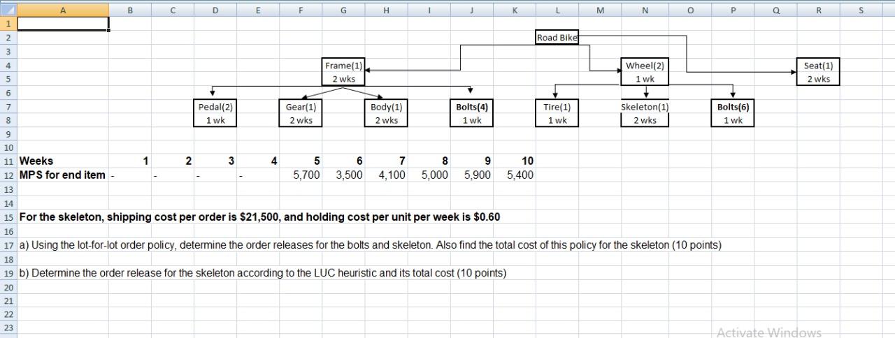 A . D E F G H 1 K M N 0 P R s 1 2 Road Bike 3 4