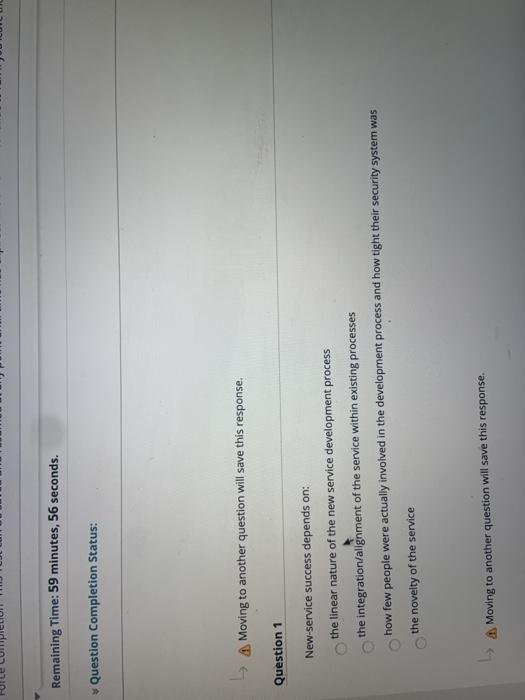 Remaining Time: 59 minutes, 56 seconds. Question