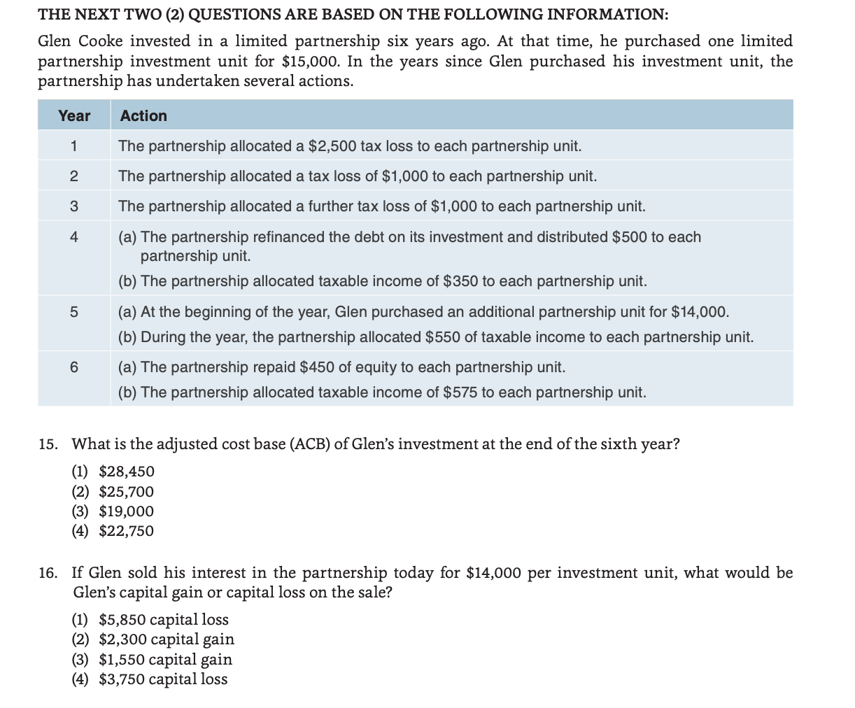THE NEXT TWO (2) QUESTIONS ARE BASED ON THE