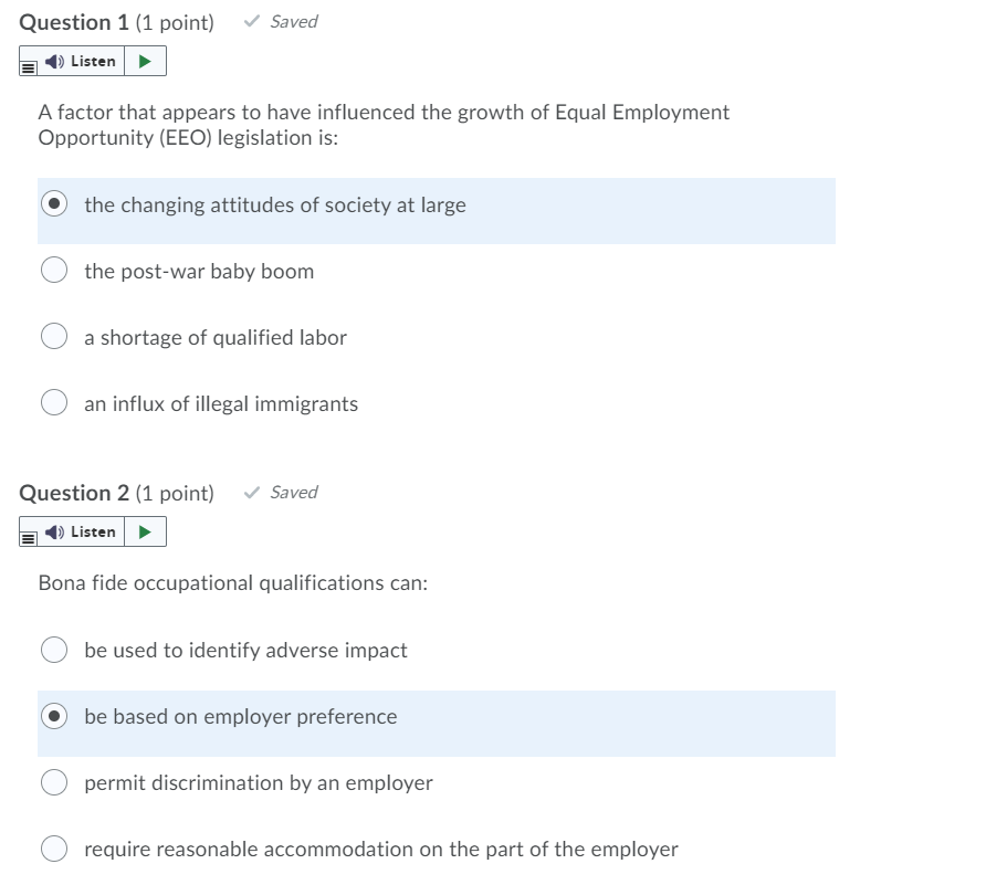Saved Question 1 (1 point) Listen A factor that